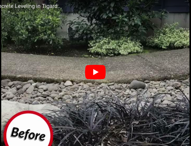 Concrete Repair – Before and After – Concrete Leveling in Tigard