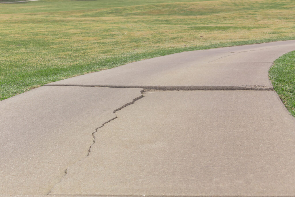 Sidewalk Cracked 2 basement