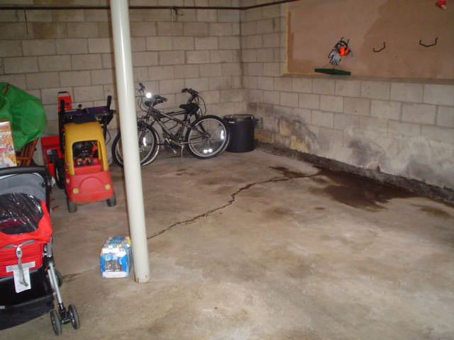 flooding basement floor crack lg Foundation