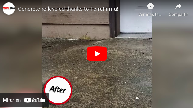 Concrete re-leveled thanks to TerraFirma!