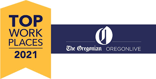 Oregonian Top 100 Work Places 2021 Badge