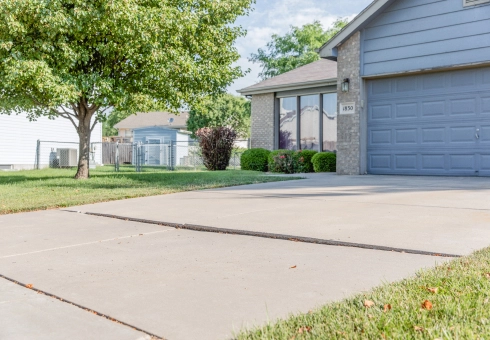 sunken driveways garage concrete