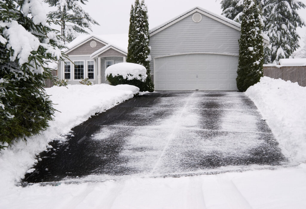 winter pnw snow driveway Salt