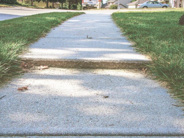 Concrete Repair for Settled Sidewalk in Oregon