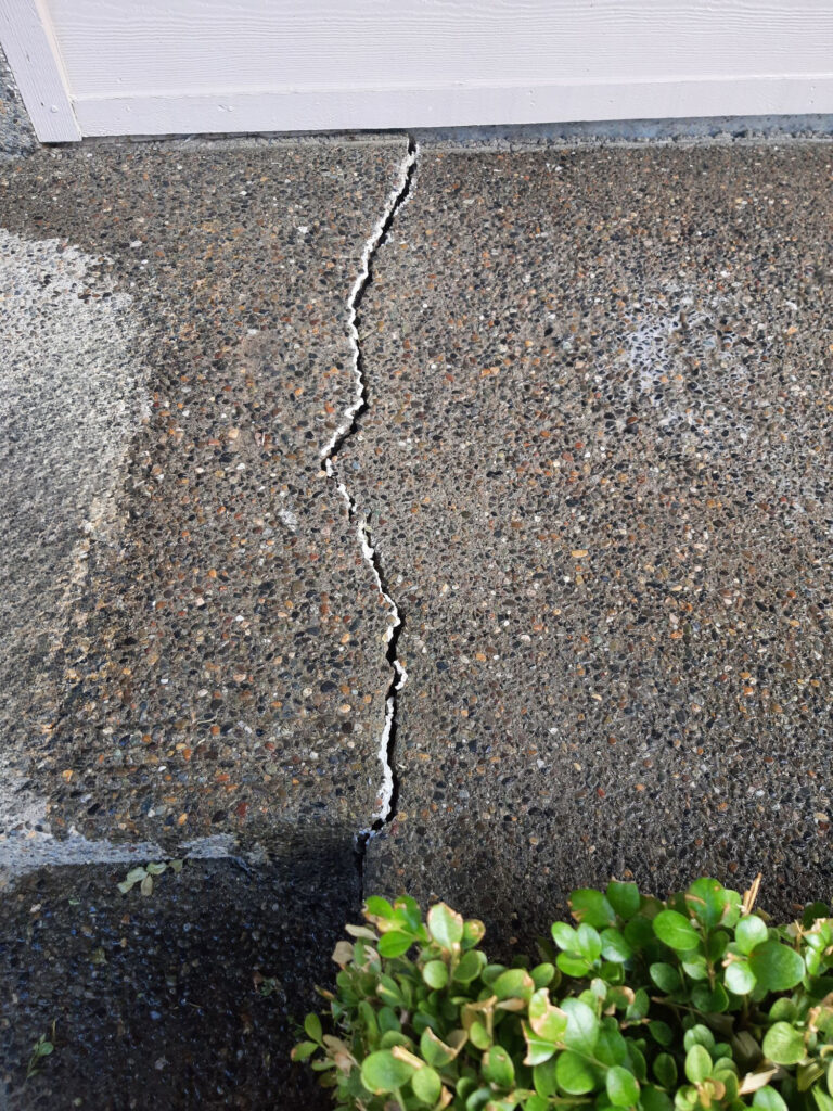 Concrete Repair Olympia Washington Before basement