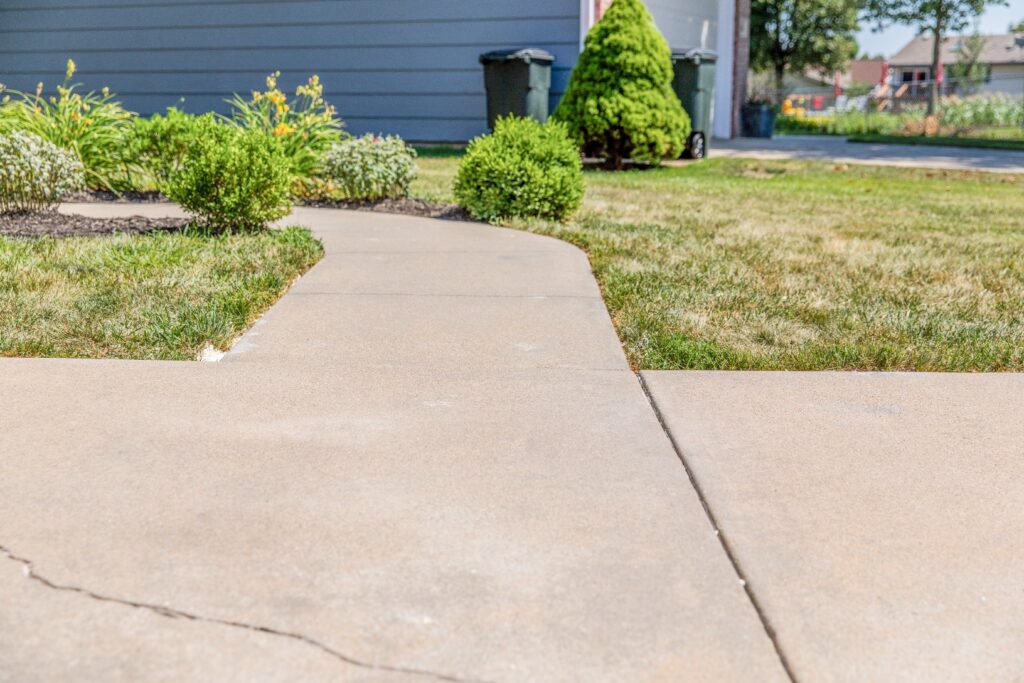 Concrete Repair for Cracked and Settled Sidewalk 2 concrete