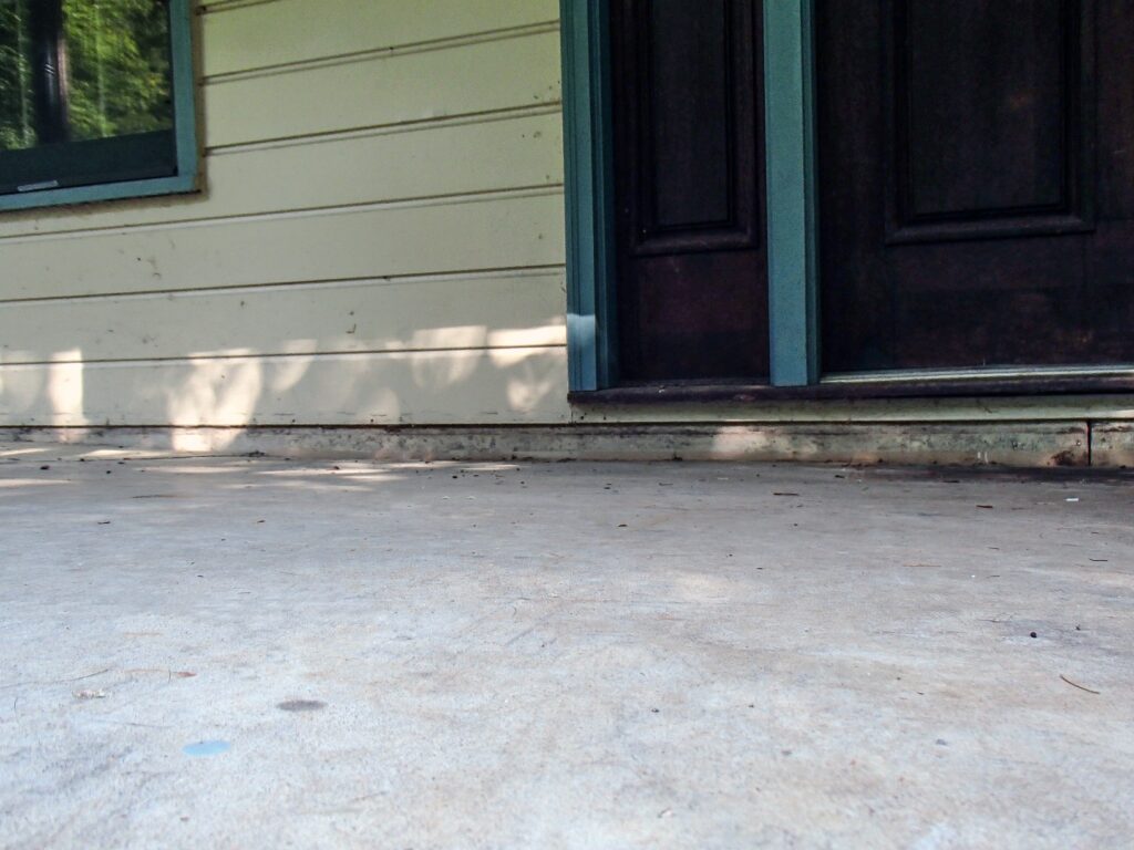 Concrete Repair for Settled Porch concrete