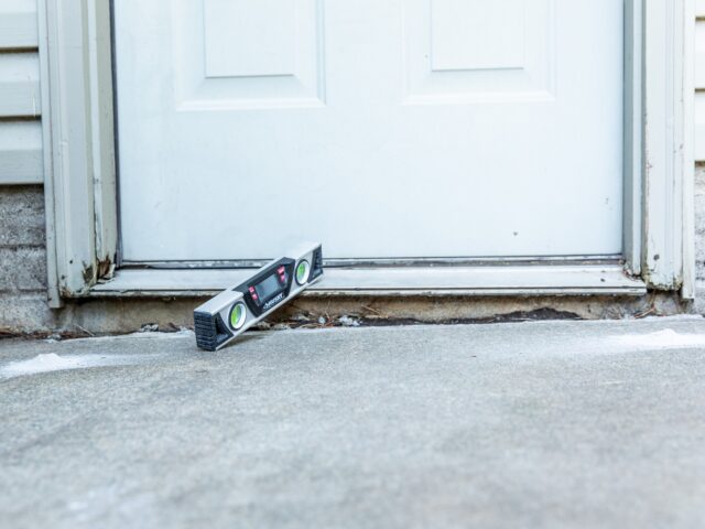 Concrete Repair for Sunken Garage Floor by Side Door in Oregon