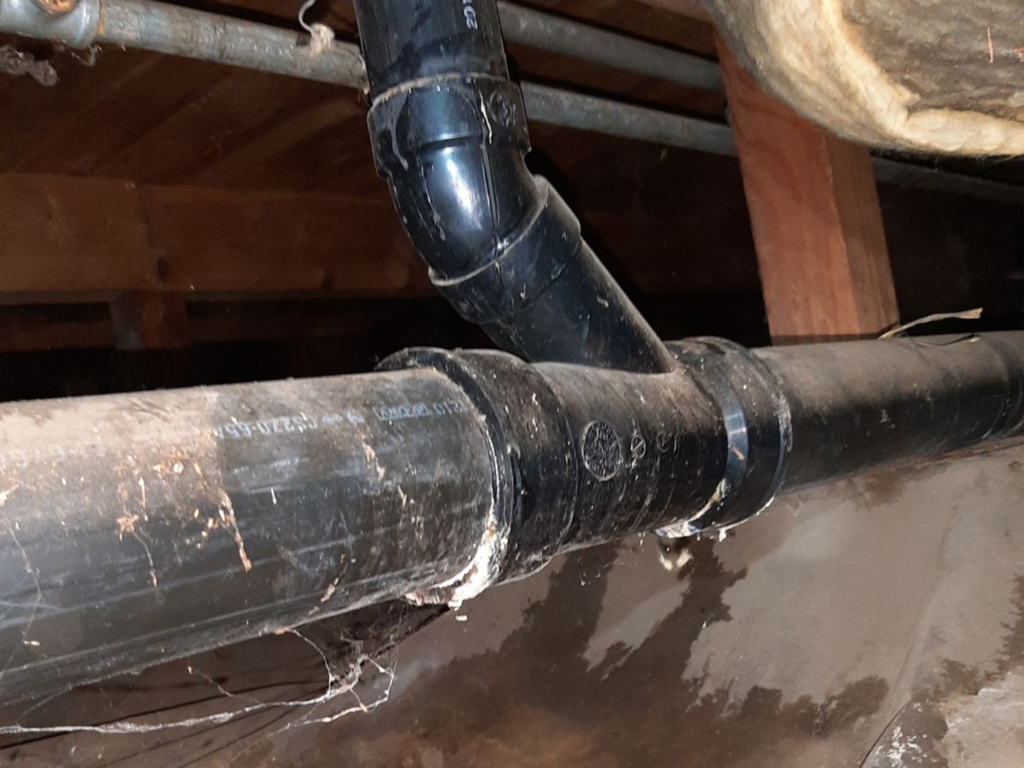 plumbing leak Crawl Space