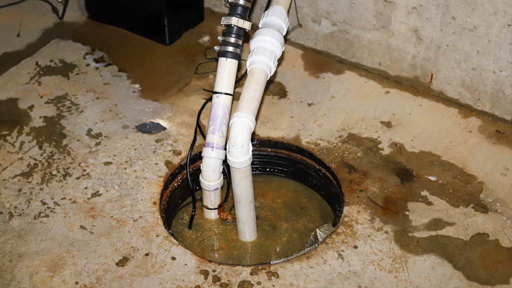 uncovered sump pump basement